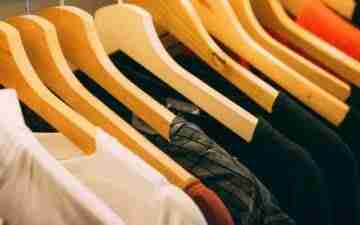 Eco friendly clothing on hangers. Image copyright Kai Pilger, via Pexels.com.